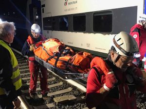 Oriolo Romano - L'esercitazione di protezione civile alla stazione