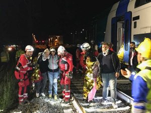 Oriolo Romano - L'esercitazione di protezione civile alla stazione