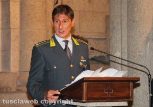 Viterbo - Il comandante provinciale delle fiamme gialle di Viterbo Andrea Pecorari
