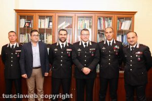 Il colonnello Giuseppe Palma con i colleghi di Viterbo