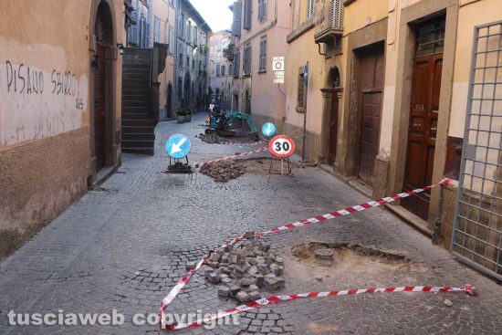 Viterbo - Lavori a via Annio