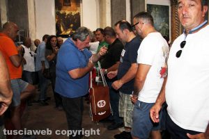 Viterbo - La prova generale dei facchini alla ex chiesa della Pace 