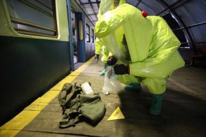 Santa Marinella - Intervento di un Nucleo Cbrn all'interno della metropolitana