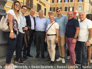 La Lega di Viterbo manifesta a Roma fuori la Camera