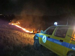 Tarquinia - Vasto incendio nella notte alla Farnesiana