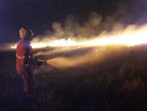 Tarquinia - Vasto incendio nella notte alla Farnesiana