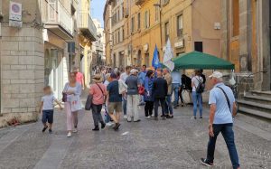 Viterbo - I gazebo della Lega contro il governo