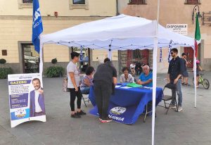 Tarquinia - I gazebo della Lega contro il governo