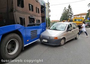Montefiascone - L'incidente sulla Umbro casentinese