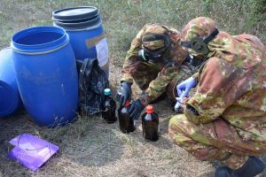 Santa Marinella - Attività di campionamento Cbrn