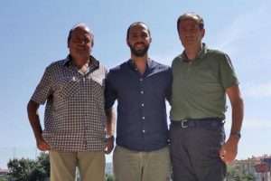 Viterbo - Il delegato allo Sport Matteo Achilli, il presidente della Fidal Viterbo Sergio Buratti e il presidente dell'Aia Viterbo Luigi Gasbarri
