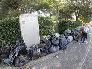 L'immondizia raccolta da 70 persone in 4 ore