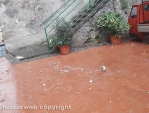 Vallerano - Maltempo - Cade fulmine nel centro storico