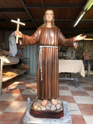 Viterbo - La statua di Santa Rosa che sarà donata alla parrocchia del Sacro Cuore