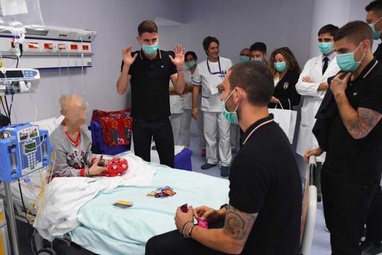 Roma - La Nazionale in visita al Bambin Gesù
