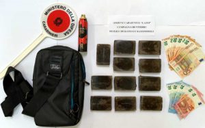 La droga sequestrata dai carabinieri 