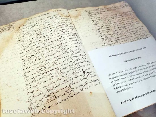 Viterbo - La mostra per i 60 anni dell'archivio di Stato