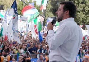 Roma - Matteo Salvini - Manifestazione della Lega