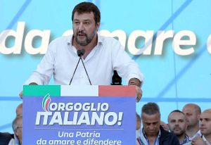 Roma - Matteo Salvini - Manifestazione della Lega