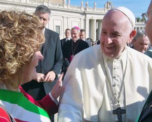 Lina Novelli incontra papa Francesco