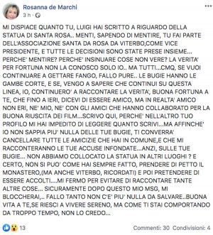 L'imbarazzante lite su Facebook tra Rosanna De Marchi e Luigi Avella