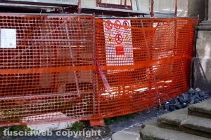 Viterbo - I lavori in via del Gonfalone