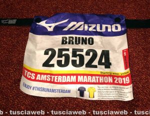 Il cilindro viterbese Bruno Buzzi alla Hal marathon di Amsterdam 