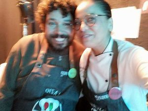 Cristiano Sabatini con la sfidante della Toscana