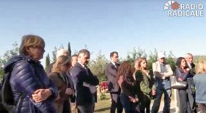 Viterbo - La cerimonia per lo spargimento delle ceneri di Laura Arconti, militante radicale