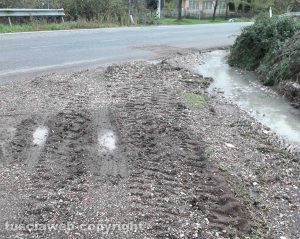 Capranica - Strada di Pian Cucuzza trasformata in un torrente