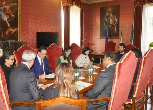 La visita degli ambasciatori asiatici a palazzo dei Priori