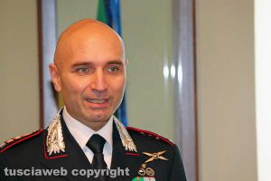 Viterbo - Il comandante provinciale dei carabinieri Andrea Antonazzo