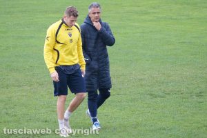 Sport - Calcio - Viterbese - L'allenamento di oggi - Giovanni Lopez e Federico Baschirotto