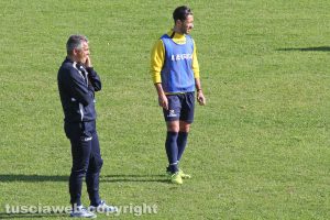 Sport - Calcio - Viterbese - Giovanni Lopez e Andrea De Falco durante la rifinitura