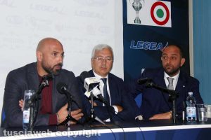 Sport - Calcio - Viterbese - Da sinistra: Calabro, Romano e Foresti