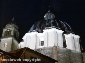 Montefiascone - Nuova illuminazione per la cupola di Santa Margherita