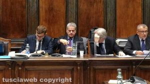 Viterbo - Consiglio comunale - Giovanni Arena con la borraccia