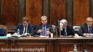 Viterbo - Consiglio comunale - Giovanni Arena con la borraccia