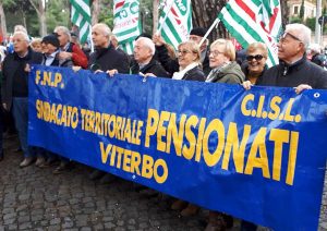 Roma - Manifestazione pensionati - La rappresentanza di Viterbo