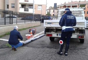 Viterbo - Palo caduto in via Ioppi