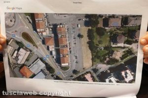 Viterbo - La piantina dove nasceranno i boschi urbani