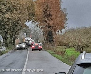 Vetralla - Scontro sulla Cassia - Sul posto i carabinieri, il 118 e vigili del fuoco