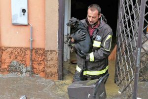 L'intervento dei vigili del fuoco