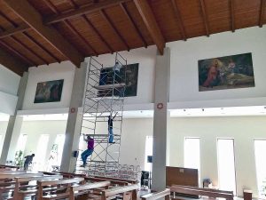 Viterbo - Gli affreschi di sant'Agostino nella chiesa di Villanova