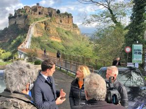 Bagnoregio - Le riprese della Rai