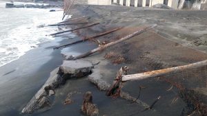 Tarquinia - La situazione della spiaggia di fronte   l'ex base Cale