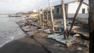 Tarquinia - La situazione della spiaggia di fronte   l'ex base Cale
