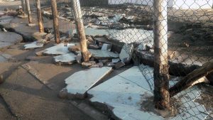 Tarquinia - La situazione della spiaggia di fronte   l'ex base Cale