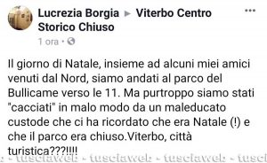 Viterbo - La segnalazione di un'utente Facebook sulla "cacciata" dal Bullicame