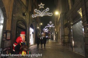 Viterbo - Le luci di Natale nel centro storico